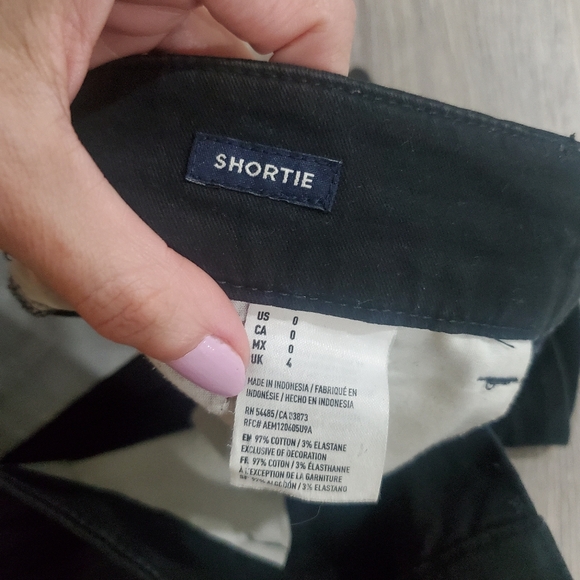 set of American eagle size 0 black and khaki shorts - Picture 6 of 10